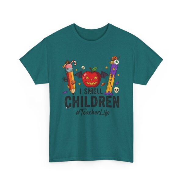 18097786021606444908_2048.jpeg Unisex t-shirt from Twisted Angell with the sarcastic phrase “I Smell Children #teacherlife” printed on the front.