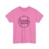 Unisex t-shirt from Twisted Angell with the sarcastic phrase “Friendsgiving” printed on the front.