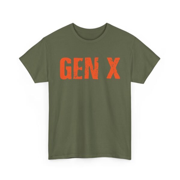 Unisex t-shirt from Twisted Angell with the sarcastic phrase “Gen X in Orange” printed on the front.