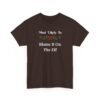 Unisex t-shirt from Twisted Angell with the sarcastic phrase “Most Likely To Blame It On The Elf” printed on the front.