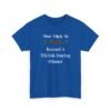 Unisex t-shirt from Twisted Angell with the sarcastic phrase “Most Likely To Record A TikTok During Dinner” printed on the front.