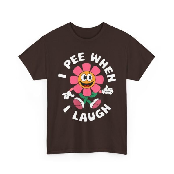 Unisex t-shirt from Twisted Angell with the sarcastic phrase “I Pee When I Laugh” printed on the front.