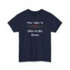 18431963677509600038_2048.jpeg Unisex t-shirt from Twisted Angell with the sarcastic phrase “Most Likely To Hide In His Room” printed on the front.