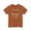 Unisex t-shirt from Twisted Angell with the sarcastic phrase “Most Likely To Still Have The Tree Up In March” printed on the front.