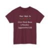 Unisex t-shirt from Twisted Angell with the sarcastic phrase “Most Likely To Give Their Boss A Passive-Aggressive Gift” printed on the front.