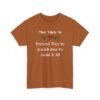Unisex t-shirt from Twisted Angell with the sarcastic phrase “Most Likely To Pretend They're Jewish Just To Avoid It All” printed on the front.