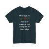 Unisex t-shirt from Twisted Angell with the sarcastic phrase “Most Likely To Bake 500 Cookies And Complain No One Helps” printed on the front.