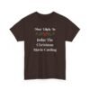 Unisex t-shirt from Twisted Angell with the sarcastic phrase “Most Likely To Judge The Christmas Movie Casting” printed on the front.