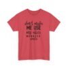 Unisex t-shirt from Twisted Angell with the sarcastic phrase “Don't Make Me Use My Office Manager Voice” printed on the front.