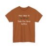 Unisex t-shirt from Twisted Angell with the sarcastic phrase “Most Likely to Take the Most Selfies” printed on the front.