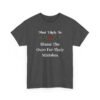 Unisex t-shirt from Twisted Angell with the sarcastic phrase “Most Likely To Blame The Oven For Their Mistakes” printed on the front.
