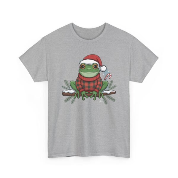 Unisex t-shirt from Twisted Angell with the sarcastic phrase “Festive Frog” printed on the front.