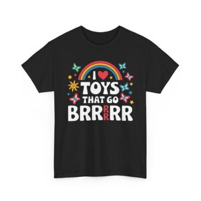 2285323134159622552_2048-3.jpeg Unisex t-shirt from Twisted Angell with the sarcastic phrase “I Love Toys That Go Brrrr” printed on the front.