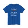 Unisex t-shirt from Twisted Angell with the sarcastic phrase “Most Likely To Hide In The Supply Closet For Peace” printed on the front.