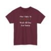 Unisex t-shirt from Twisted Angell with the sarcastic phrase “Most Likely To Wait All Day For Santa” printed on the front.