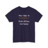Unisex t-shirt from Twisted Angell with the sarcastic phrase “Most Likely To Wait All Day For Santa” printed on the front.
