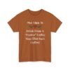 Unisex t-shirt from Twisted Angell with the sarcastic phrase “Most Likely To Drink From A "Festive" Coffee Mug (That Isn't Coffee)” printed on the front.
