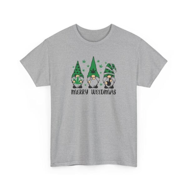 2366546049137855763_2048.jpeg Unisex t-shirt from Twisted Angell with the sarcastic phrase “Merry Weedmas” printed on the front.