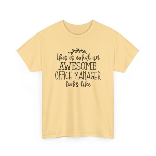 Unisex t-shirt from Twisted Angell with the sarcastic phrase “This Is What An Awesome Office Manager Looks Like” printed on the front.
