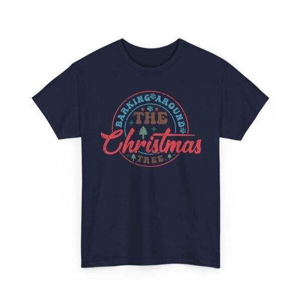 Unisex t-shirt from Twisted Angell with the sarcastic phrase “Barking Around The Christmas Tree” printed on the front.