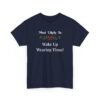 2481989179343993145_2048.jpeg Unisex t-shirt from Twisted Angell with the sarcastic phrase “Most Likely to Wake Up Wearing Tinsel” printed on the front.