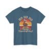 Unisex t-shirt from Twisted Angell with the sarcastic phrase “Ho Ho Ho Happy Thanksgiving” printed on the front.