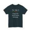 Unisex t-shirt from Twisted Angell with the sarcastic phrase “Most Likely To Forget The Secret Santa Exchange” printed on the front.