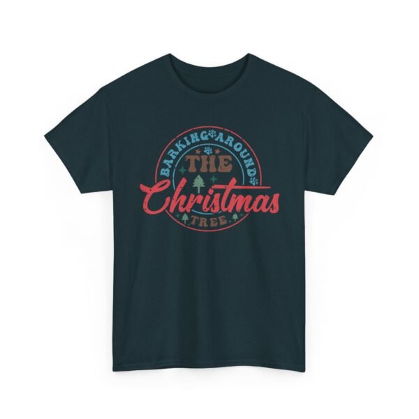 Unisex t-shirt from Twisted Angell with the sarcastic phrase “Barking Around The Christmas Tree” printed on the front.