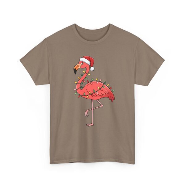 Unisex t-shirt from Twisted Angell with the sarcastic phrase “Festive Flamingo” printed on the front.