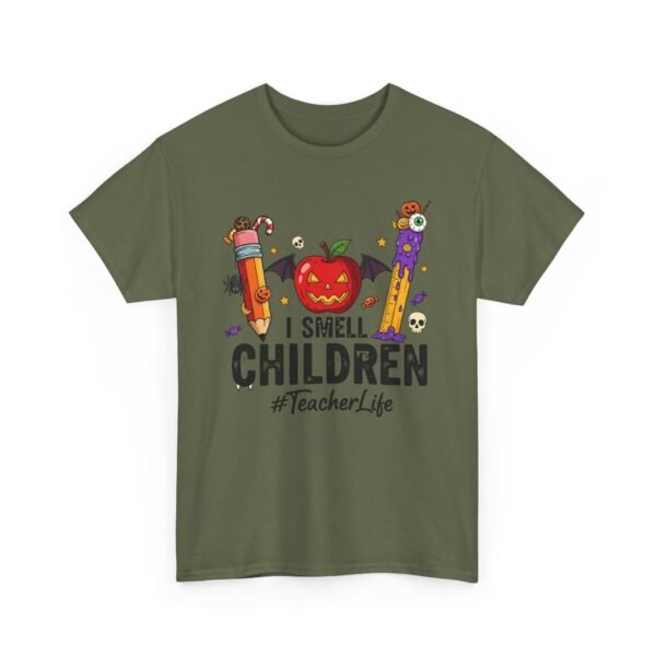 2830889299924359803_2048.jpeg Unisex t-shirt from Twisted Angell with the sarcastic phrase “I Smell Children #teacherlife” printed on the front.