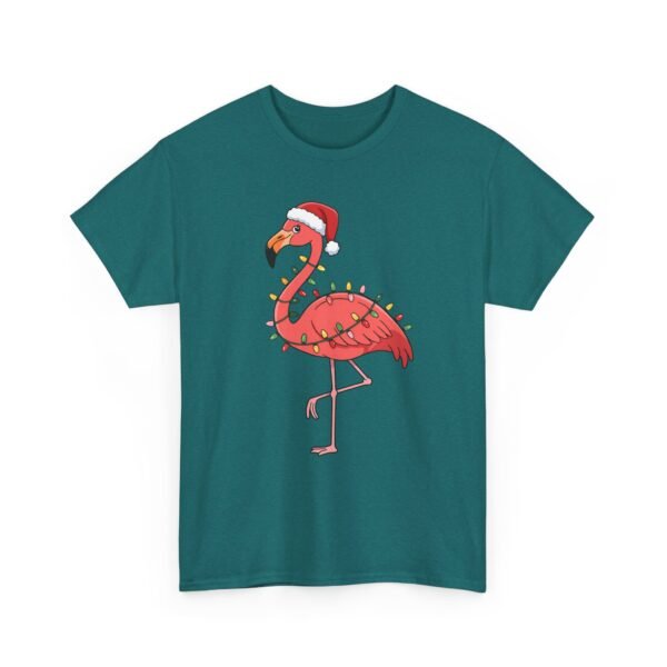 Unisex t-shirt from Twisted Angell with the sarcastic phrase “Festive Flamingo” printed on the front.