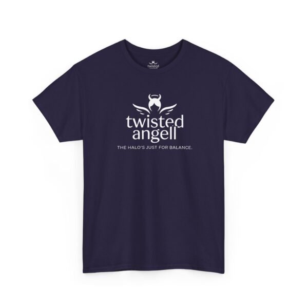 Unisex t-shirt from Twisted Angell with the sarcastic phrase “Twisted Angell - White” printed on the front.