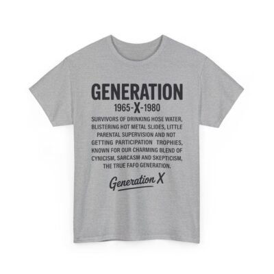 3033595199869282342_2048-2.jpeg Unisex t-shirt from Twisted Angell with the sarcastic phrase “Generation X” printed on the front.
