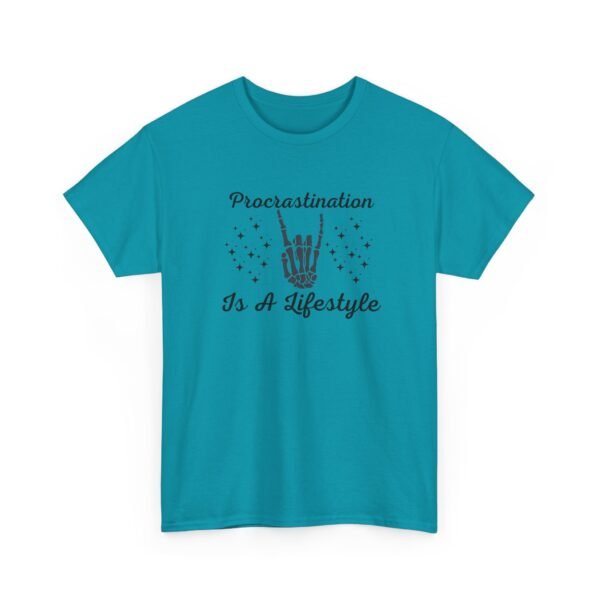 3096371746559498182_2048-1.jpeg Unisex t-shirt from Twisted Angell with the sarcastic phrase “Procrastination Is A Lifestyle” printed on the front.