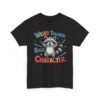 Unisex t-shirt from Twisted Angell with the sarcastic phrase “Weird Teachers Build Character” printed on the front.
