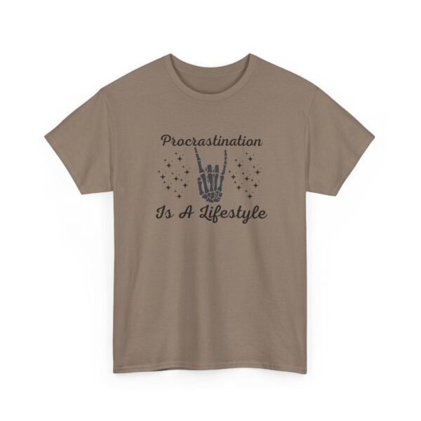3220721992399364644_2048-1.jpeg Unisex t-shirt from Twisted Angell with the sarcastic phrase “Procrastination Is A Lifestyle” printed on the front.