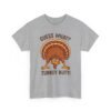 Unisex t-shirt from Twisted Angell with the sarcastic phrase “Guess What? Turkey Butt!” printed on the front.