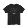 Unisex t-shirt from Twisted Angell with the sarcastic phrase “Most Likely To Be Mistaken As An Elf” printed on the front.