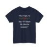3479591642989283304_2048.jpeg Unisex t-shirt from Twisted Angell with the sarcastic phrase “Most Likely To Say I'll Start My Diet In January” printed on the front.