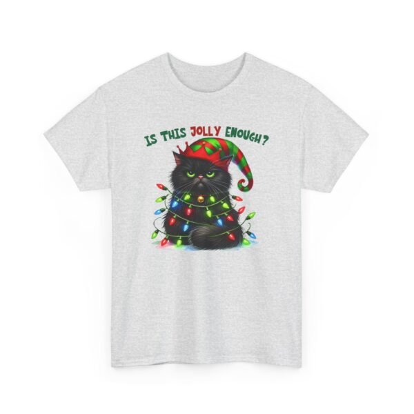 Unisex t-shirt from Twisted Angell with the sarcastic phrase “Is This Jolly Enough?” printed on the front.