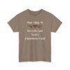 Unisex t-shirt from Twisted Angell with the sarcastic phrase “Most Likely To Recycle Last Year's Christmas Card” printed on the front.