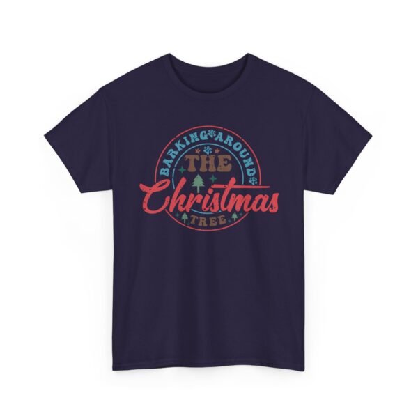 Unisex t-shirt from Twisted Angell with the sarcastic phrase “Barking Around The Christmas Tree” printed on the front.