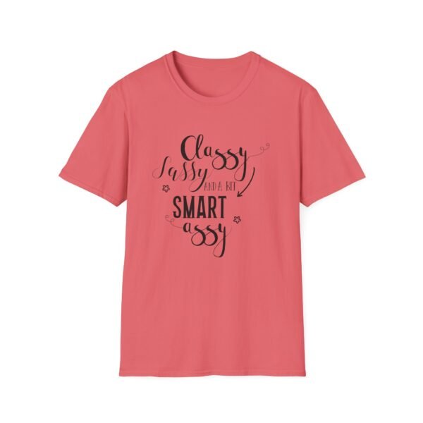 3695288222186283413_2048-2.jpeg Unisex t-shirt from Twisted Angell with the sarcastic phrase “Classy Sassy and a Bit Smart Assy” printed on the front.