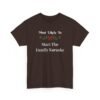 Unisex t-shirt from Twisted Angell with the sarcastic phrase “Most Likely to Start the Family Karaoke” printed on the front.