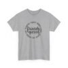 Unisex t-shirt from Twisted Angell with the sarcastic phrase “Friendsgiving” printed on the front.