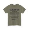 Unisex t-shirt from Twisted Angell with the sarcastic phrase “Generation X” printed on the front.