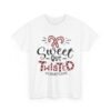 Unisex t-shirt from Twisted Angell with the sarcastic phrase “Sweet But Twisted” printed on the front.