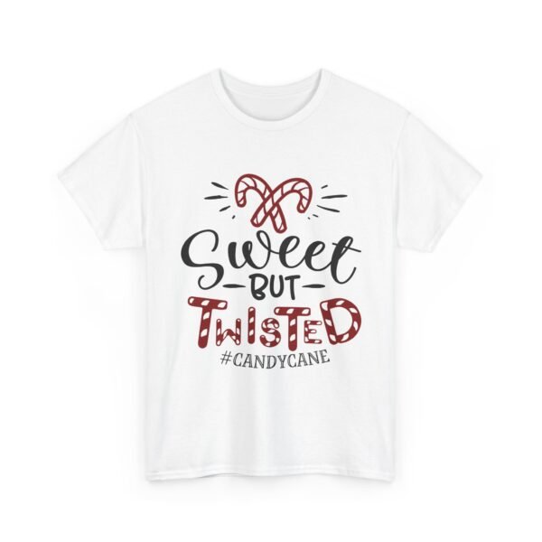Unisex t-shirt from Twisted Angell with the sarcastic phrase “Sweet But Twisted” printed on the front.