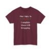 3825764272018257973_2048.jpeg Unisex t-shirt from Twisted Angell with the sarcastic phrase “Most Likely To Funny Holiday Gift Wrapping” printed on the front.