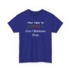 Unisex t-shirt from Twisted Angell with the sarcastic phrase “Most Likely To Give Christmas Hugs” printed on the front.